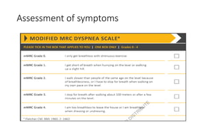 Assessment of symptoms
 