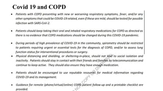 Covid 19 and COPD
 