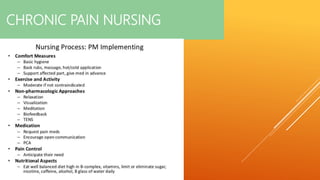 CHRONIC PAIN NURSING
 