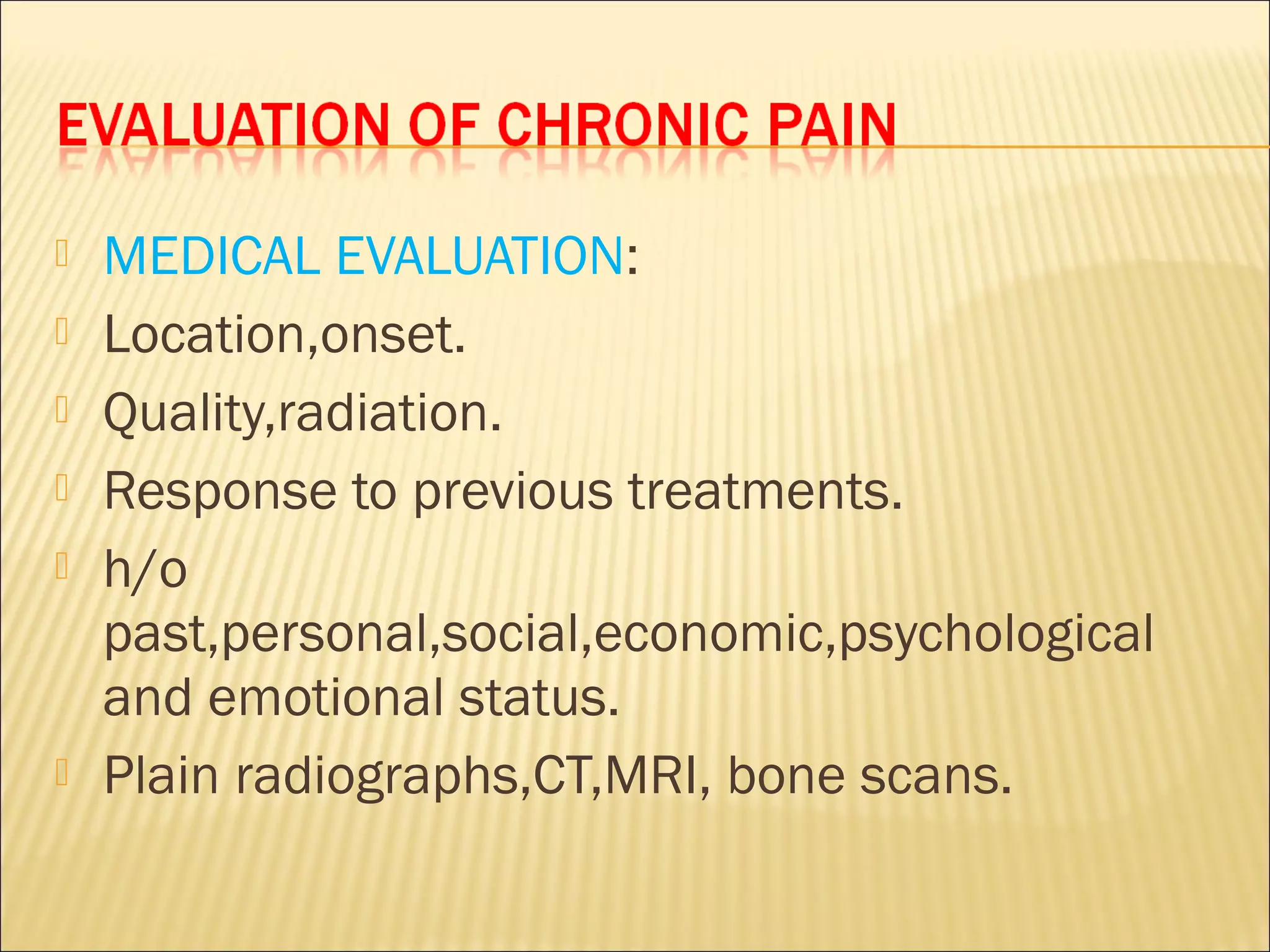 Chronic pain management PPT