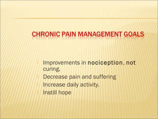 Chronic pain management | PPT