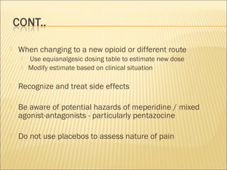 Chronic pain management 