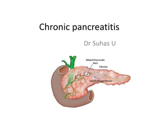 Chronic pancreatitis
Dr Suhas U
 