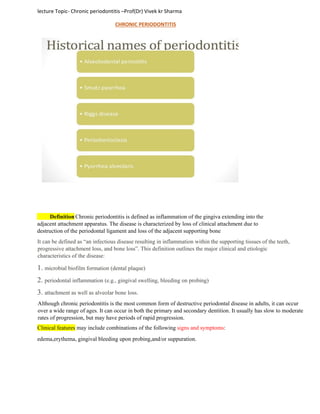 Chronic periodontitis | PDF