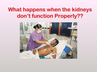 What happens when the kidneys
don’t function Properly??
 