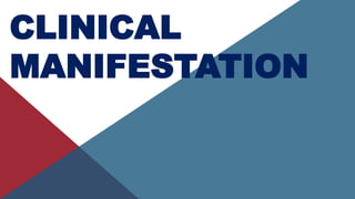 CLINICAL
MANIFESTATION
 