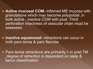 Sade Classification Chronic suppurative otitis media disease of ear .pptx