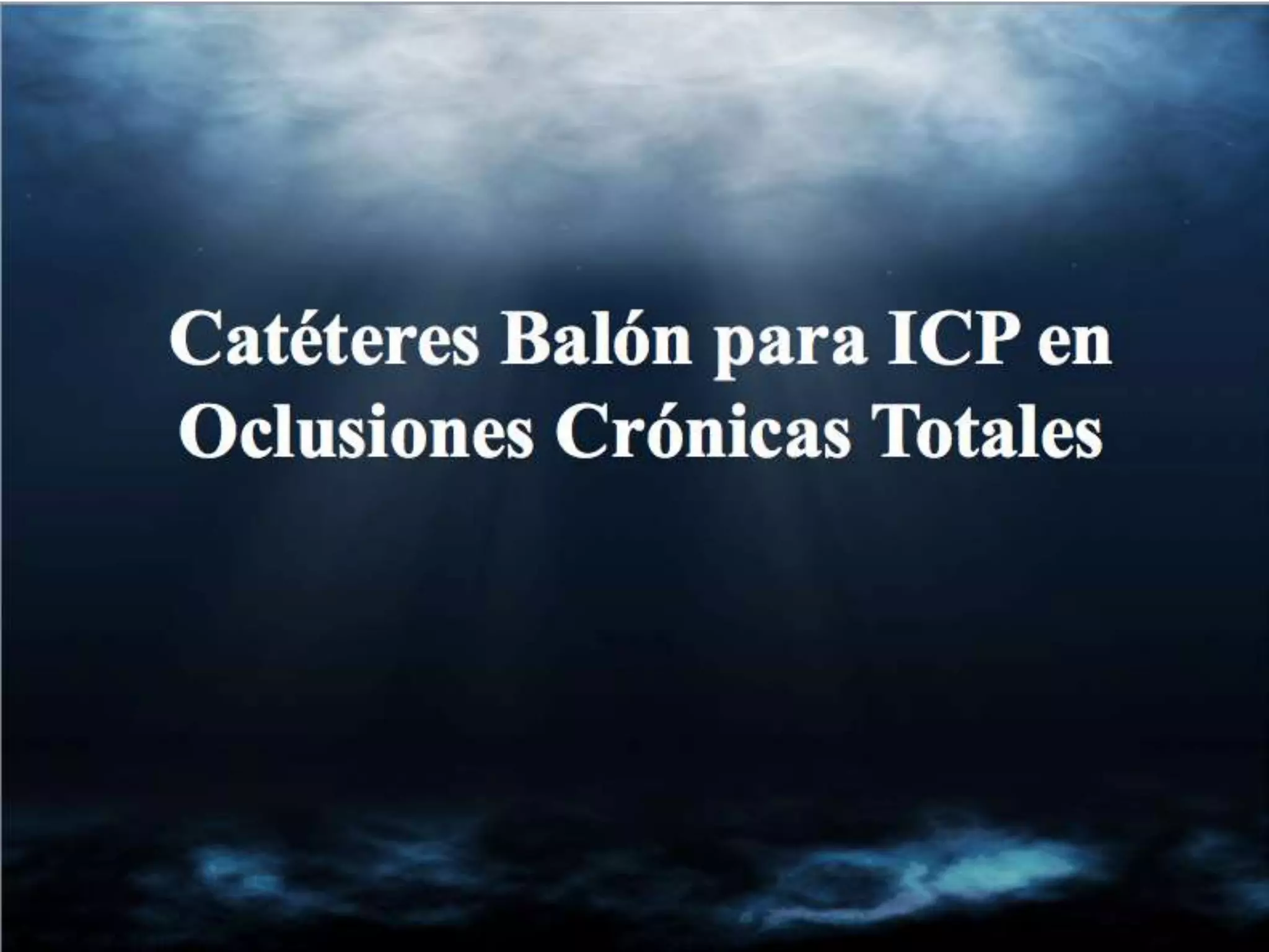 INTERVENTIONAL TECHNIQUES IN CHRONIC TOTAL OCCLUSIONS