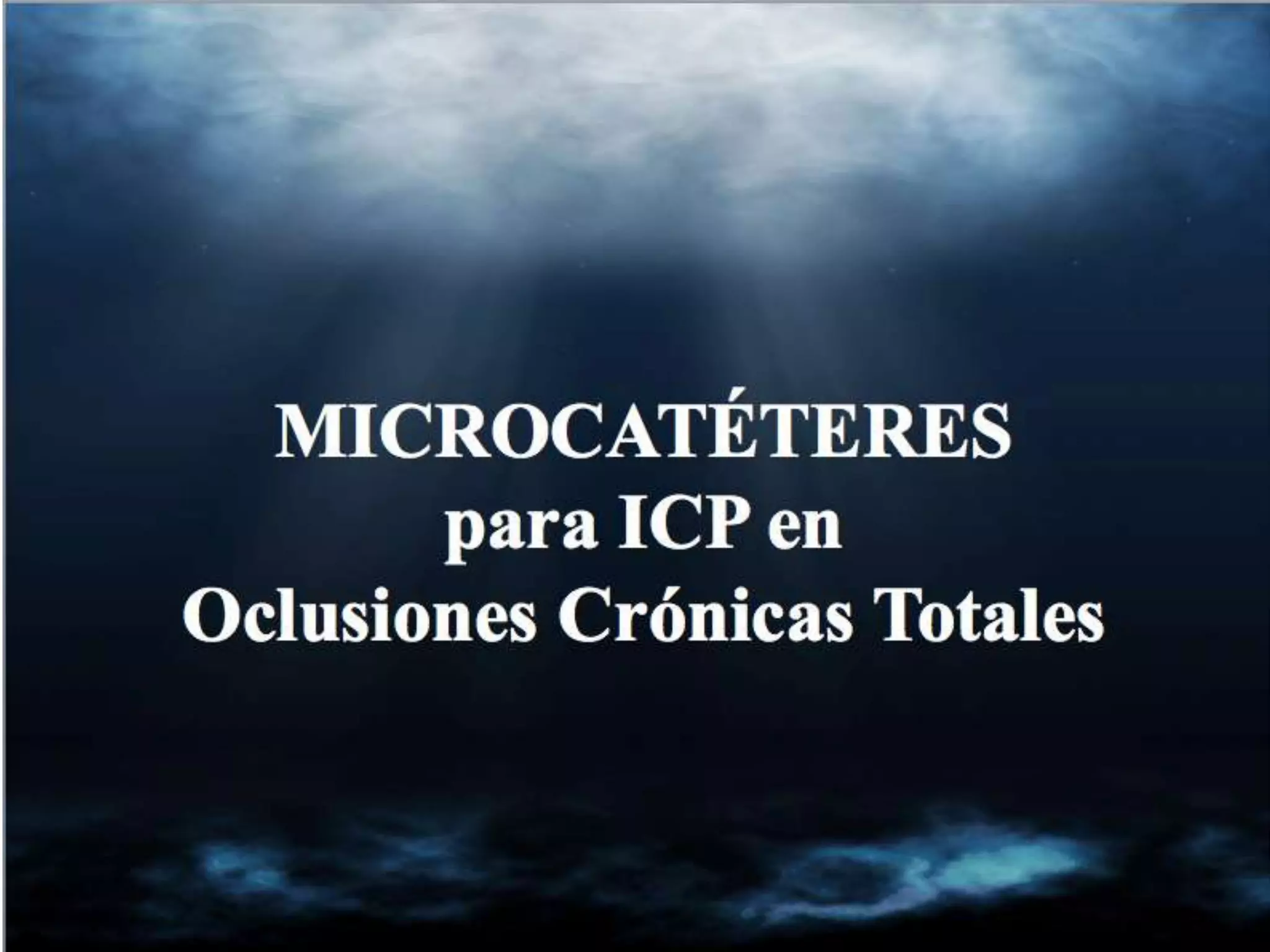 INTERVENTIONAL TECHNIQUES IN CHRONIC TOTAL OCCLUSIONS