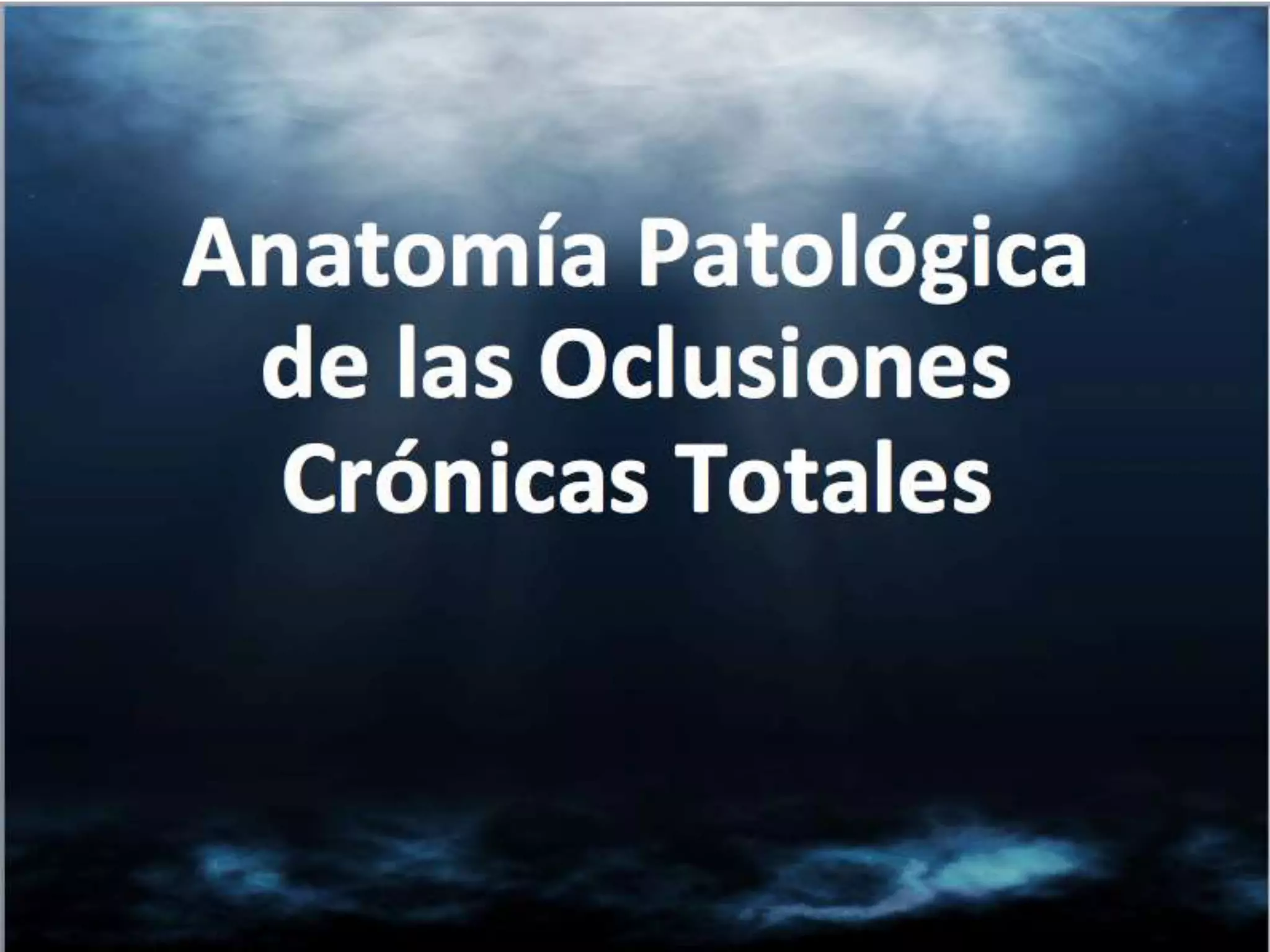 INTERVENTIONAL TECHNIQUES IN CHRONIC TOTAL OCCLUSIONS