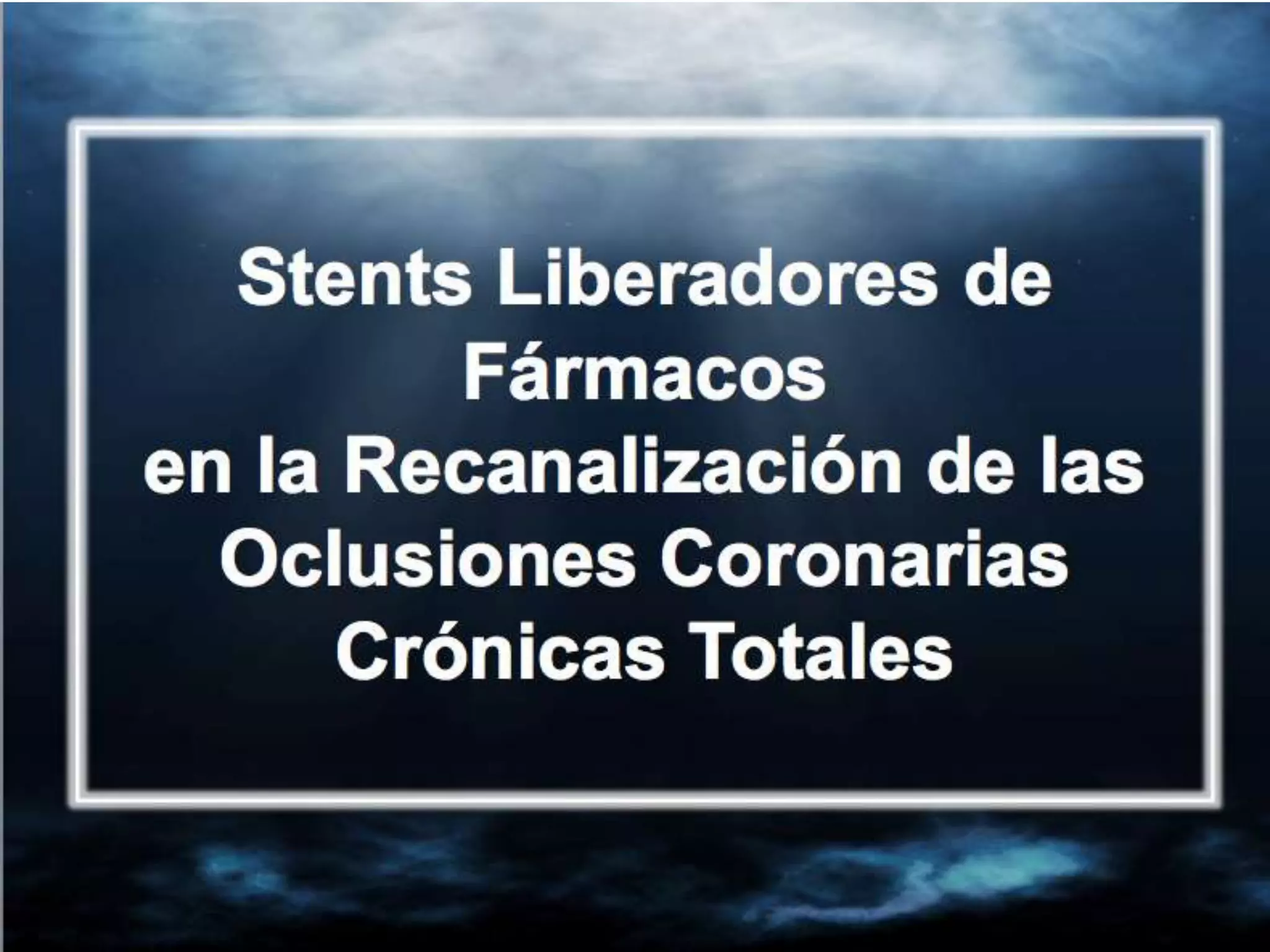 INTERVENTIONAL TECHNIQUES IN CHRONIC TOTAL OCCLUSIONS