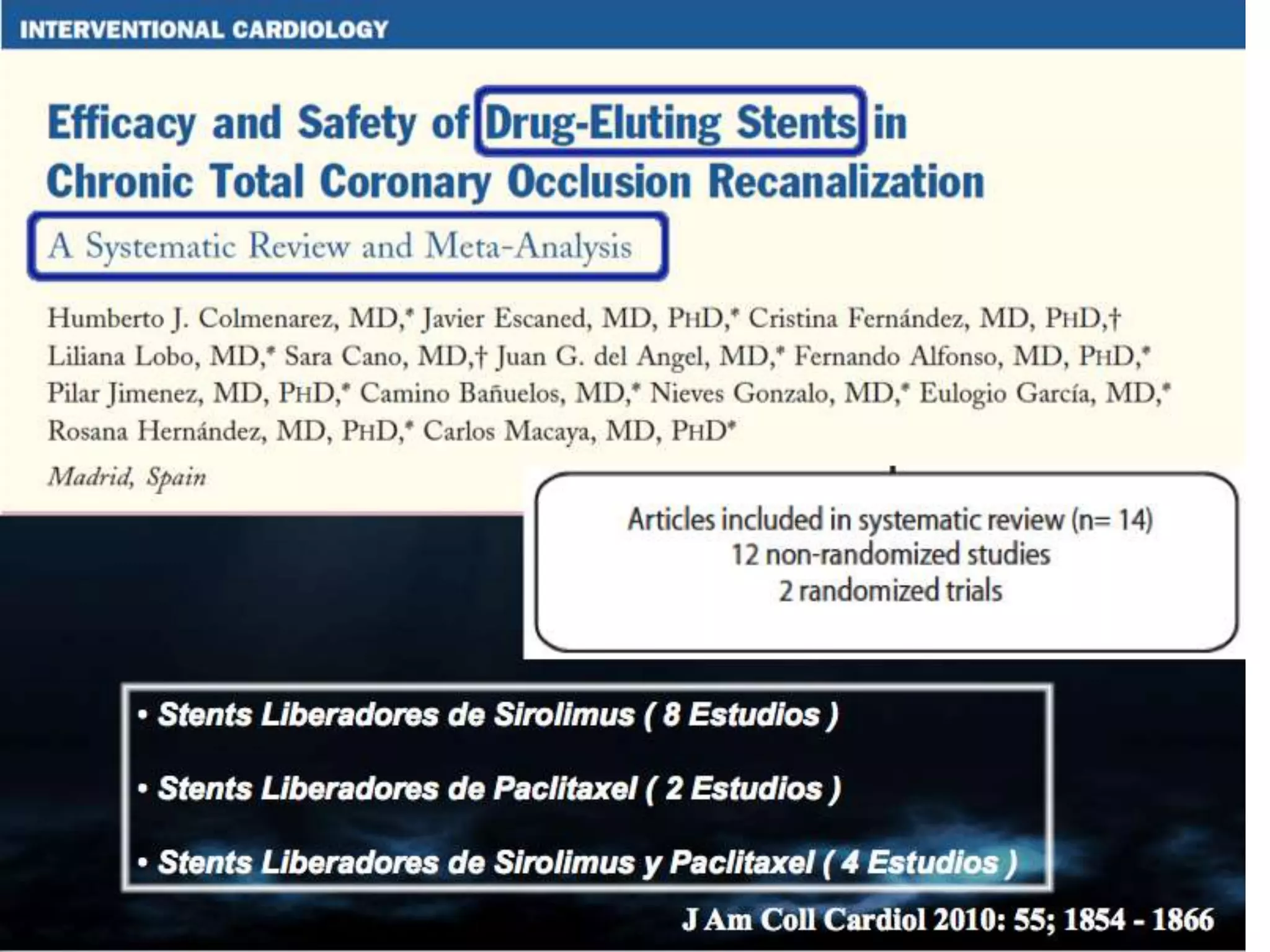 INTERVENTIONAL TECHNIQUES IN CHRONIC TOTAL OCCLUSIONS