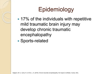 Chronic Traumatic Encephalopathy in Sports | PPTX