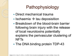 Chronic Traumatic Encephalopathy In Sports PPTX