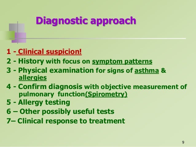 1 - Clinical Suspicion Suspect Asthma!  Suspect asthma in patients who have      repeated diagnoses of respiratory ...