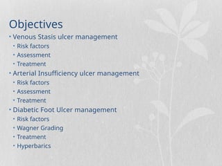 Chronic Wound Management for nursing presentation | PPTX