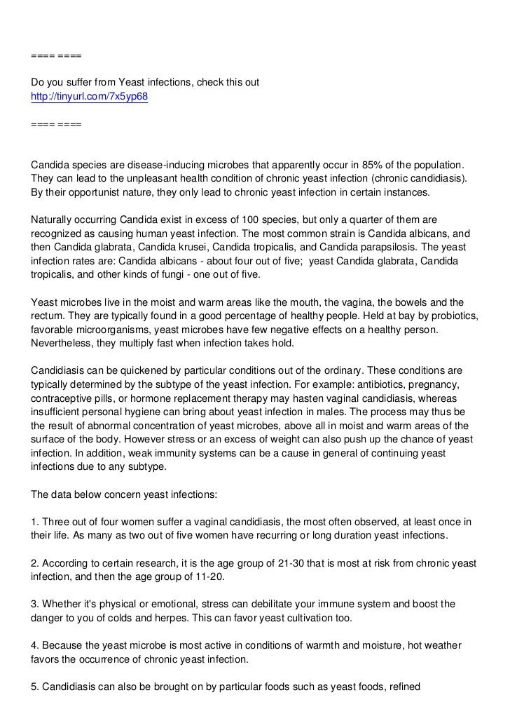 Chronic yeast infection revealed