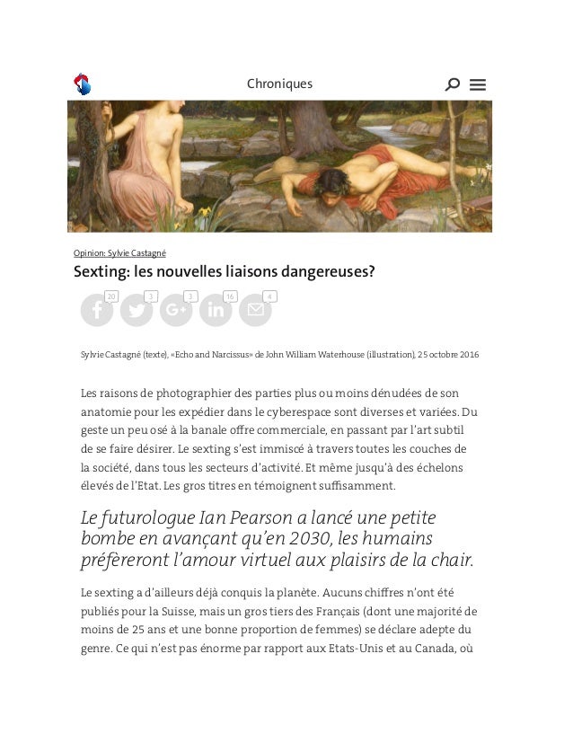 Sexting Les Nouvelles Liaisons Dangereuses
