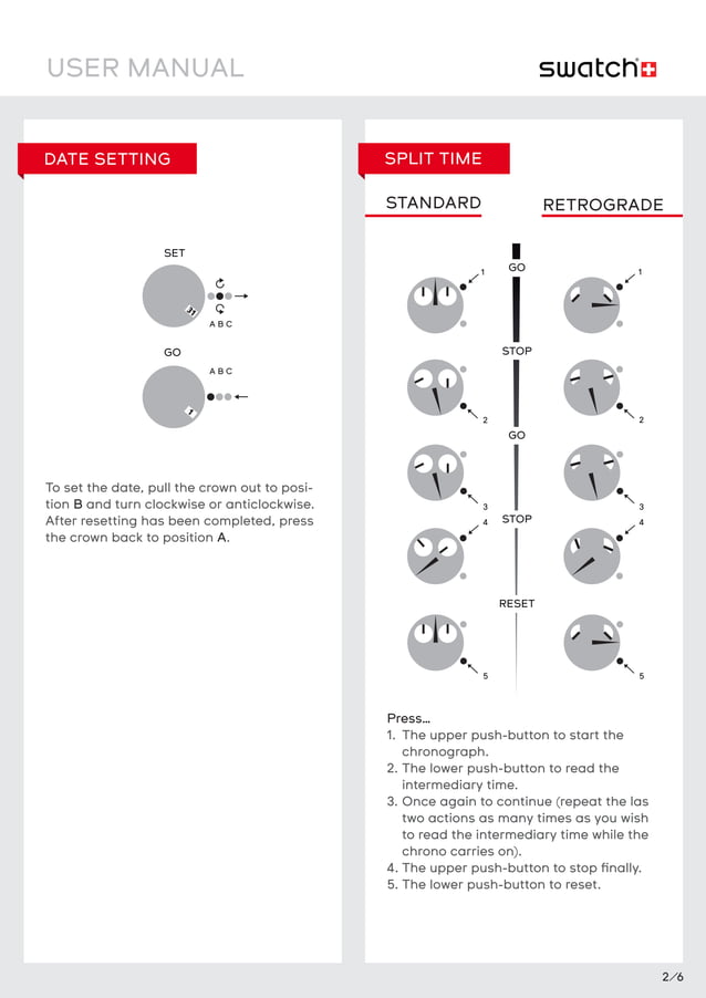 Swatch Chrono watch manual | PDF