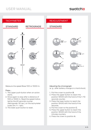 Swatch Chrono Watch Manual | PDF