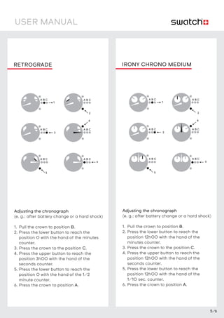Swatch Chrono Watch Manual | PDF