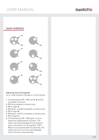 Swatch Chrono Watch Manual | PDF