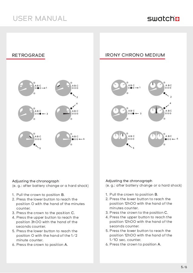 alarm chrono watch instructions