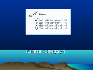 Kalman :Kalman : Category 4Category 4
 