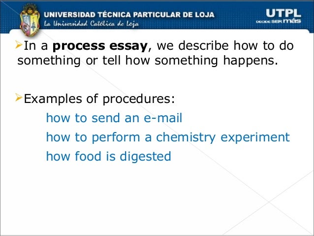 chronological order process essay