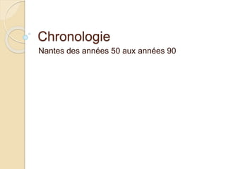 Chronologie
Nantes des années 50 aux années 90
 