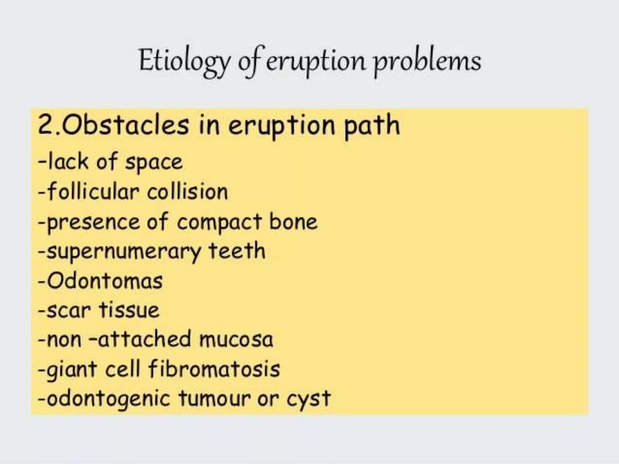 Chronology, Eruption disorders, importance of first permanent molar ...