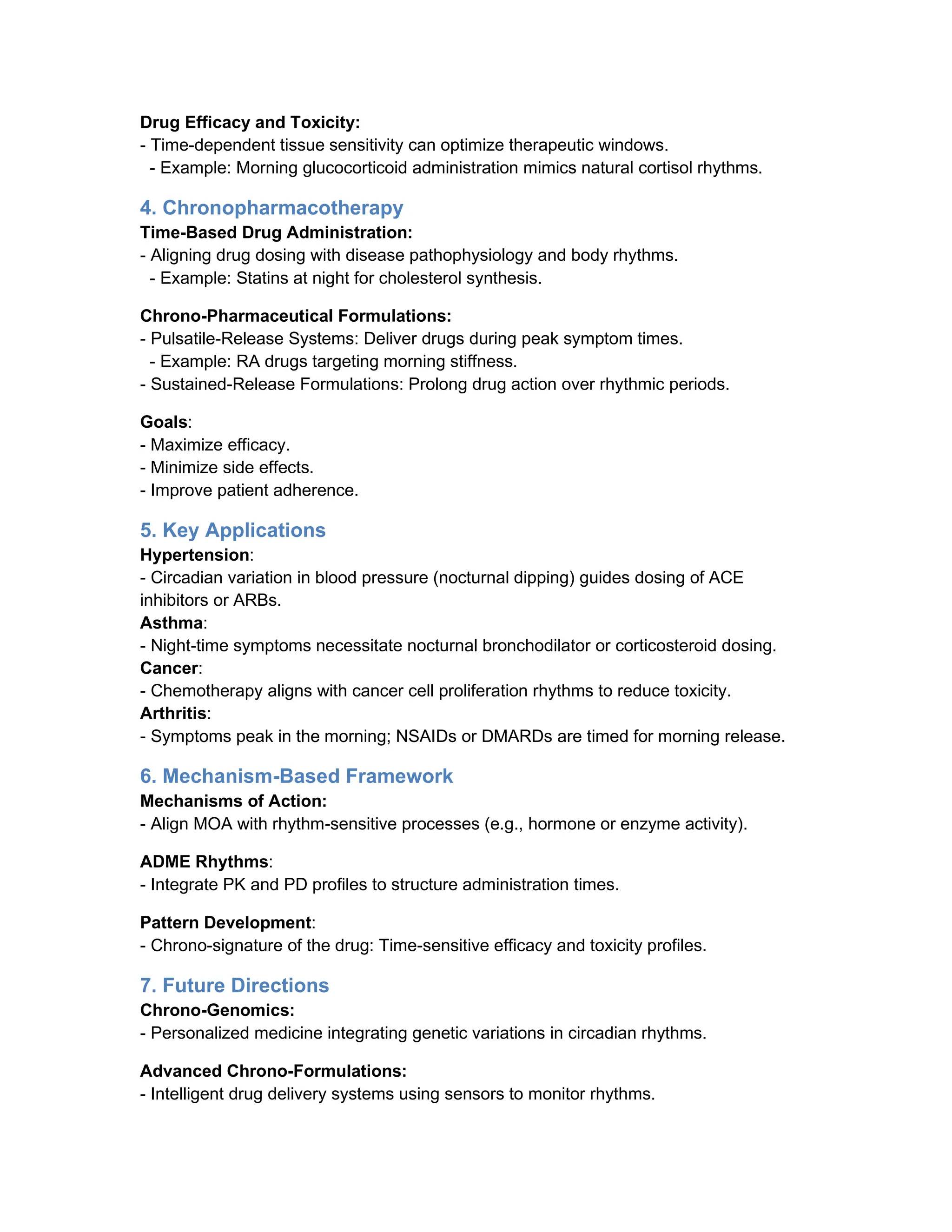 Chronopharmacology A Structured Framework | PDF