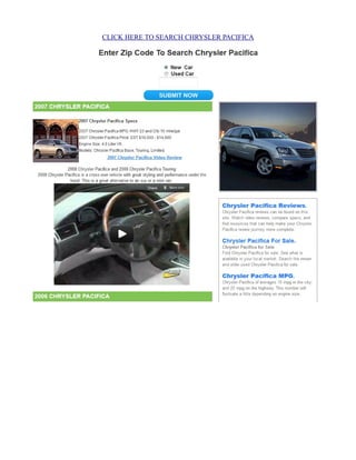 CLICK HERE TO SEARCH CHRYSLER PACIFICA
 