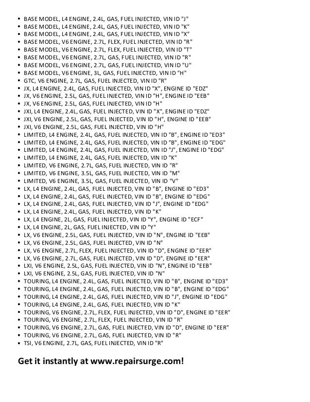 2003 Chrysler Sebring Factory Repair Manual