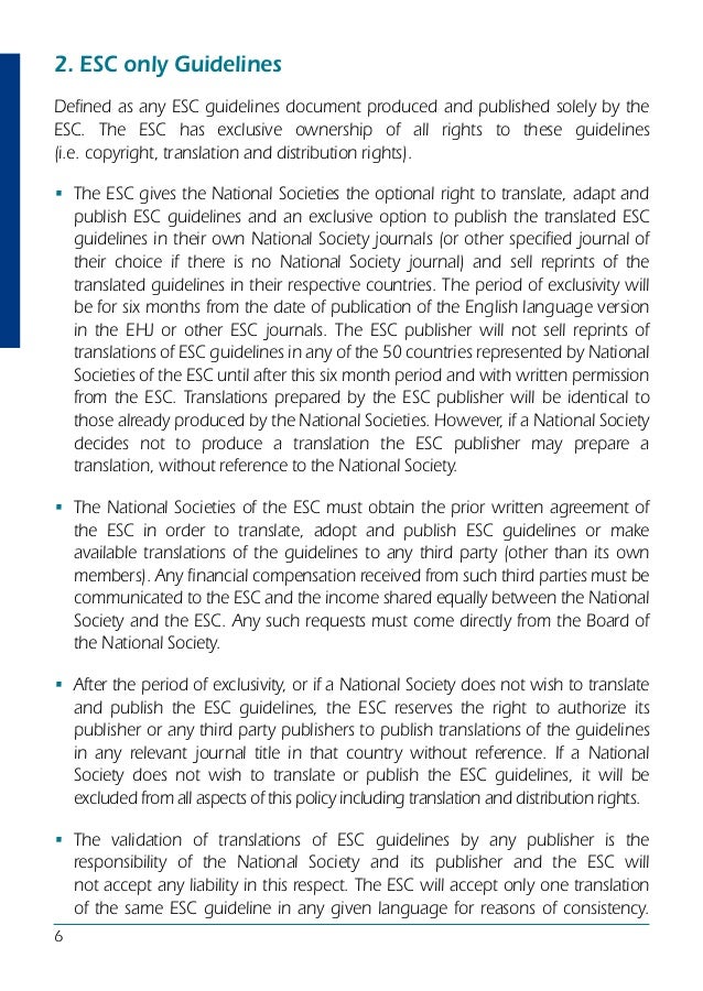 Esc guidelines for guidelines update 2010