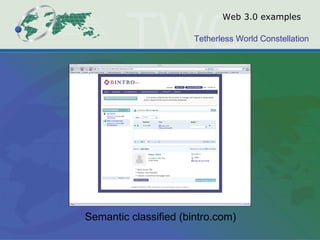 Web 3.0 examples Semantic classified (bintro.com) 
