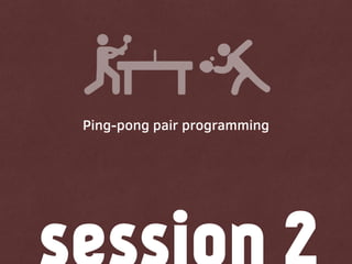 Ping-pong pair programming
 