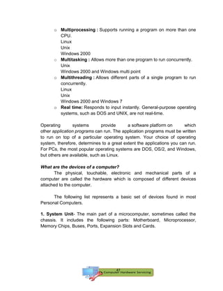 K-12 Grade 9 - Computer Hardware Servicing ICT Learning Material | PDF