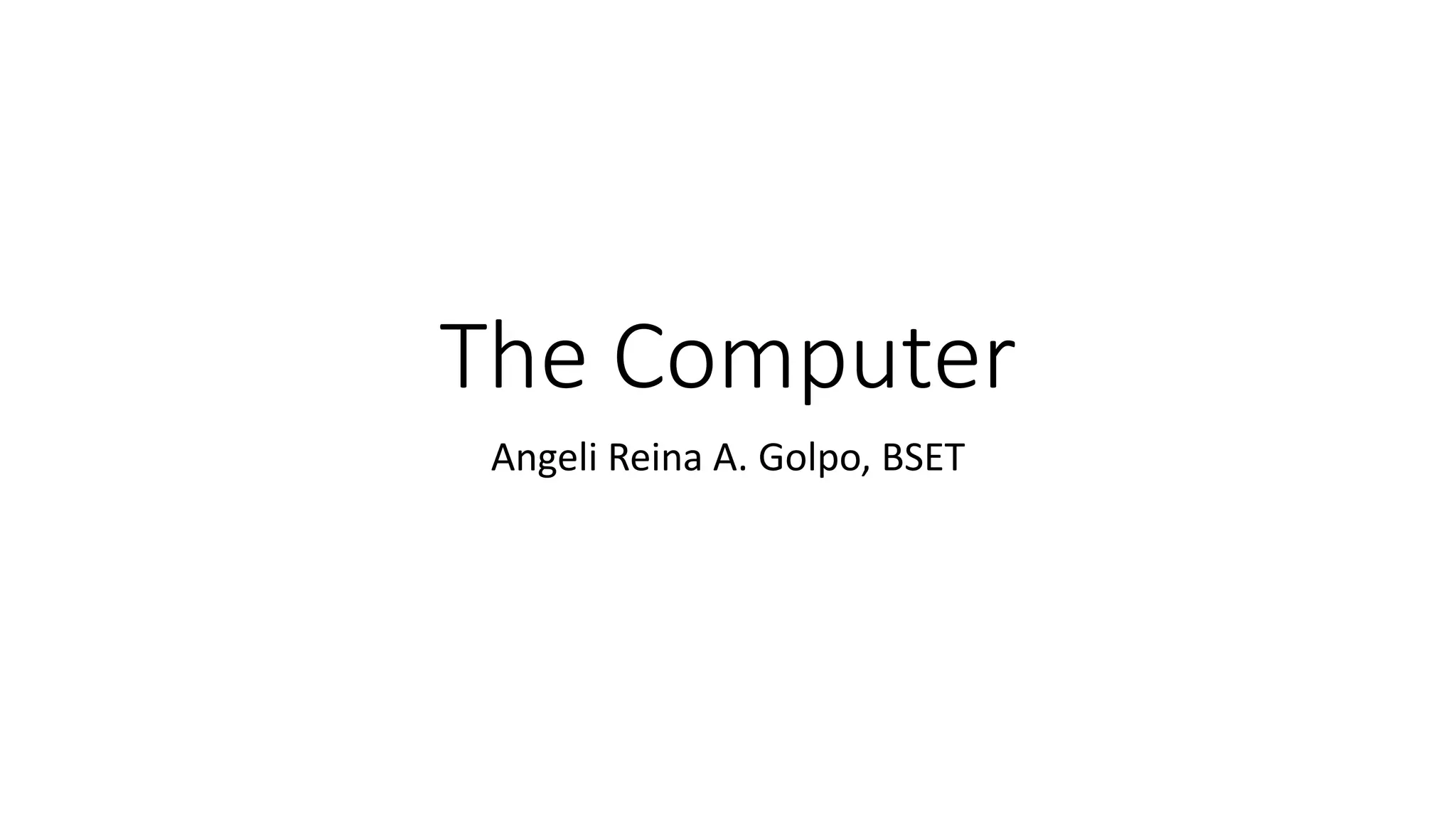 Chs parts of computer | PPTX