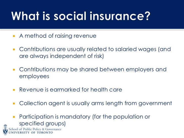 WHAT IF Social insurance could pay for prescription drugs?