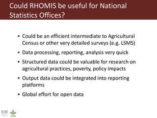 Efficient data collection from rural households – is RHOMIS for you?