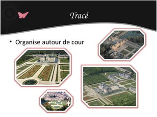 Tracé
• Organise autour de cour
 