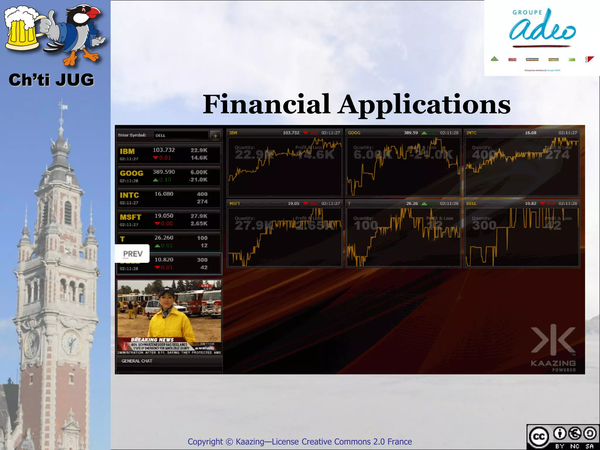 Ch’ti JUG
               Financial Applications




            Copyright © Kaazing—License Creative Commons 2.0 France
 