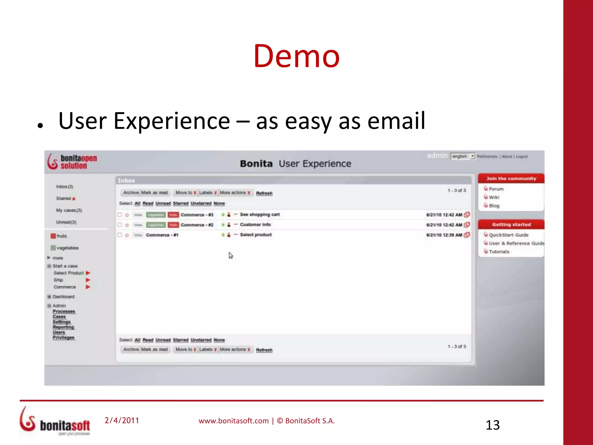 DemoUser Experience – as easy as email