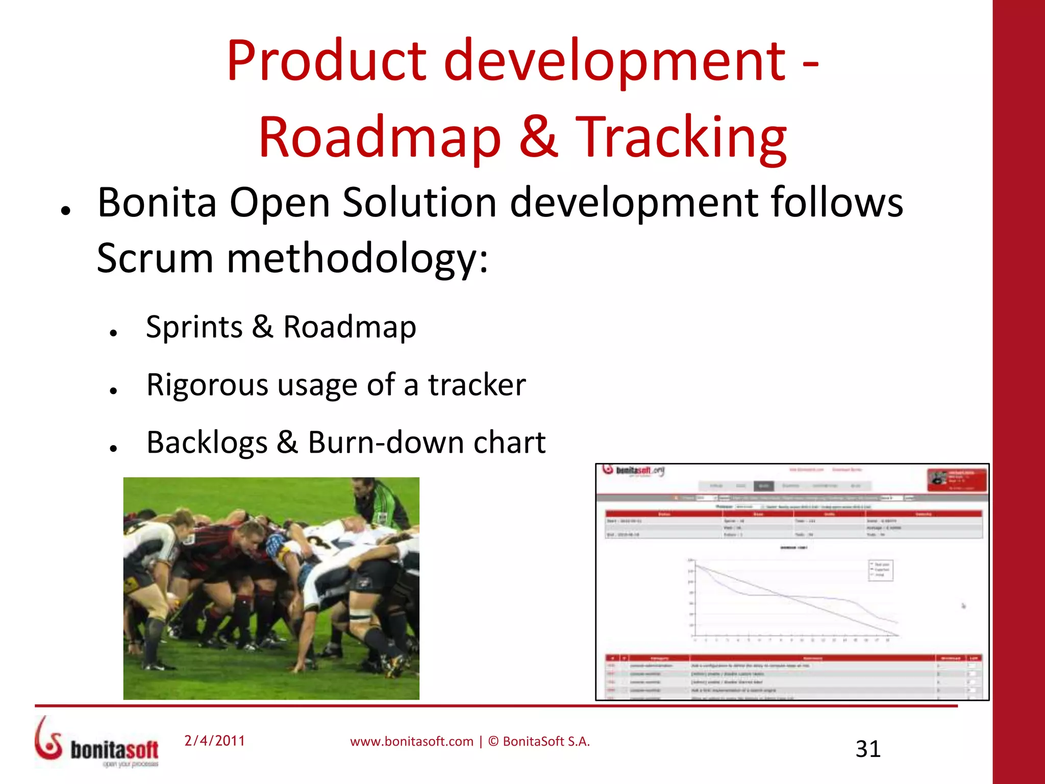 Product development -Continuous Integration~2300 tests for each platform22 dedicated cores are used for continuous build and testing.