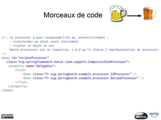 Morceaux de code
 