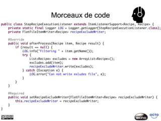 Morceaux de code
 