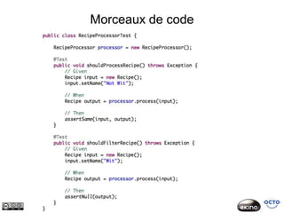 Morceaux de code
 