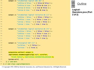 Logical-Operators.java (Part 2 of 2) 
