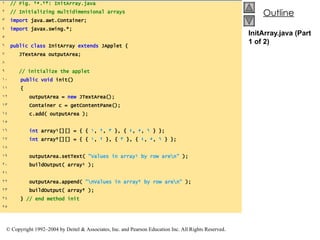 InitArray.java (Part 1 of 2) 